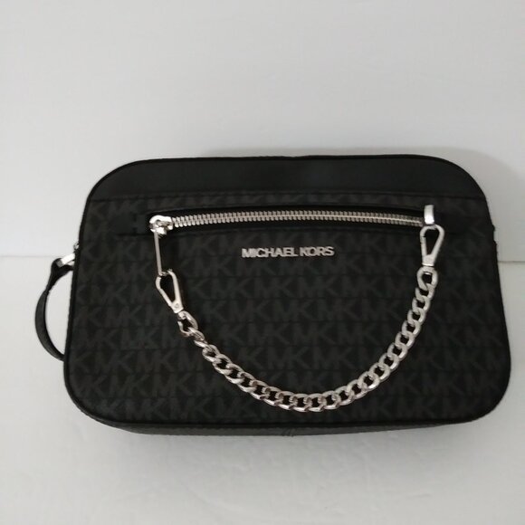 Michael Kors Jet Set Black Large Cross-body Bag - Picture 11 of 14